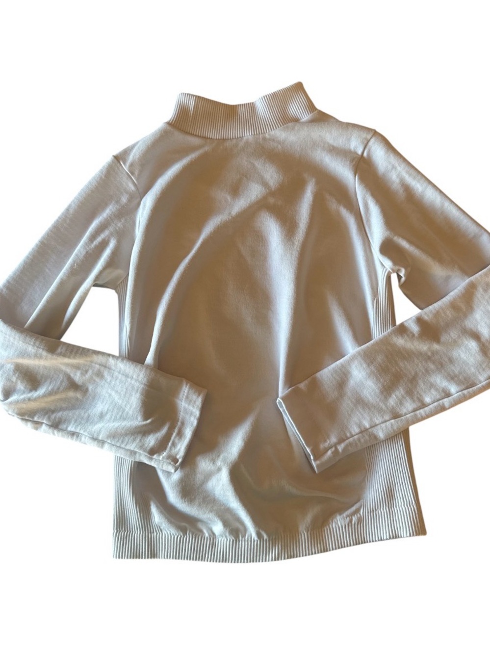 Cotton Candy Cream Mock Neck Pullover Sweater Size S/M Cozy
